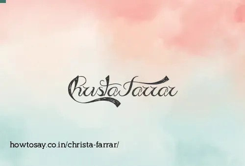 Christa Farrar