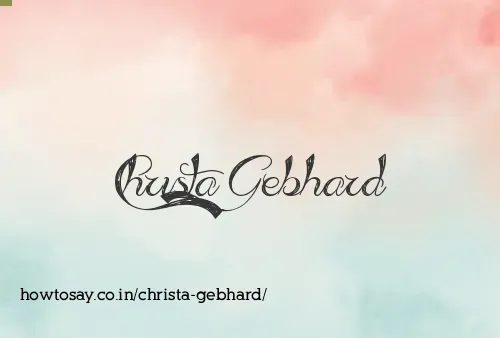 Christa Gebhard