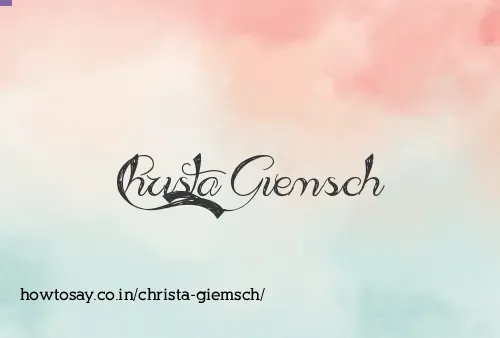 Christa Giemsch