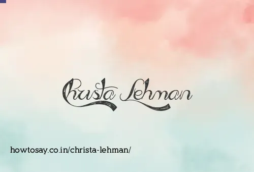 Christa Lehman