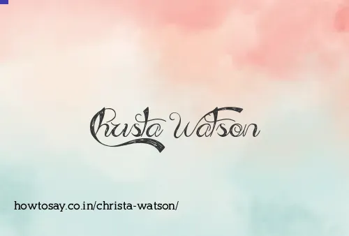 Christa Watson