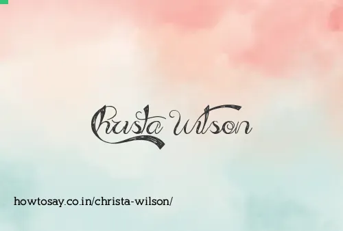 Christa Wilson