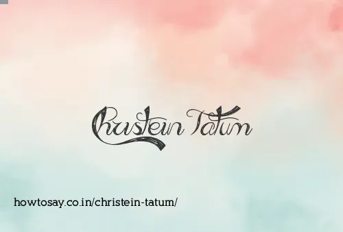 Christein Tatum