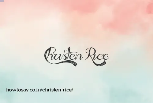 Christen Rice