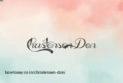 Christensen Don