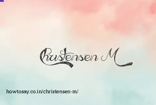 Christensen M