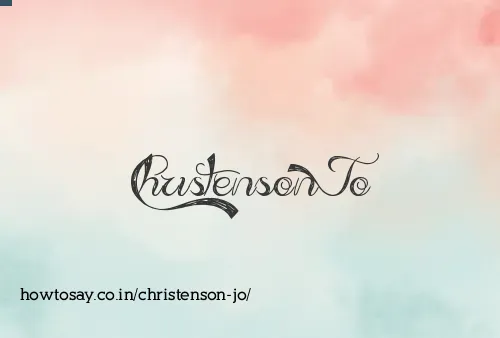 Christenson Jo