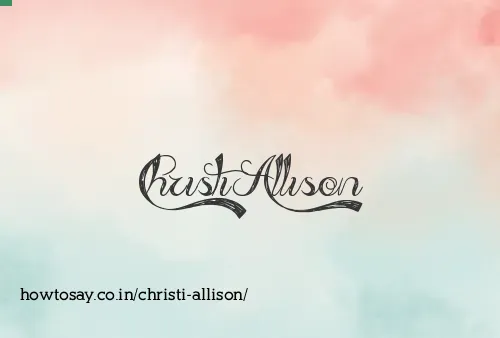 Christi Allison