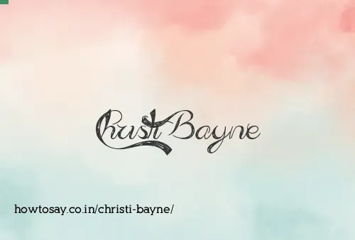 Christi Bayne