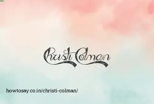 Christi Colman