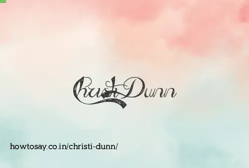 Christi Dunn