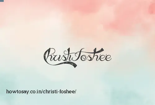 Christi Foshee