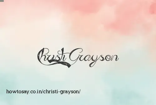 Christi Grayson