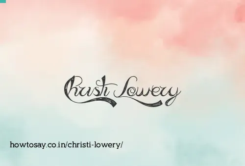 Christi Lowery