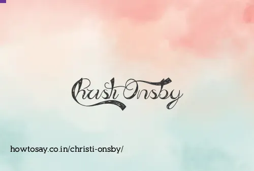 Christi Onsby
