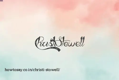 Christi Stowell