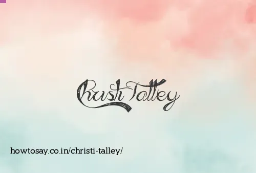 Christi Talley