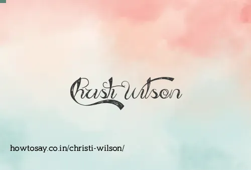 Christi Wilson