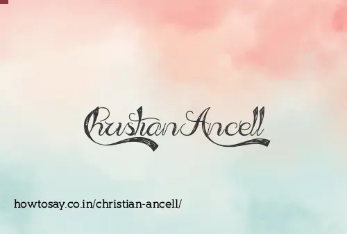 Christian Ancell