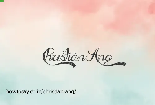 Christian Ang