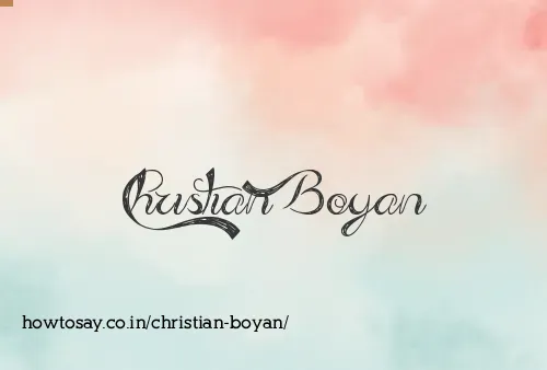 Christian Boyan