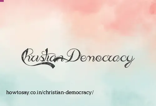 Christian Democracy