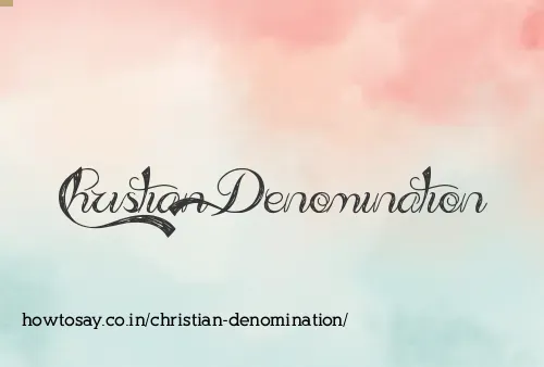 Christian Denomination