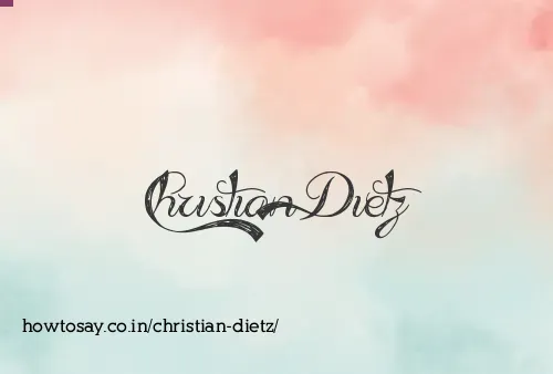 Christian Dietz