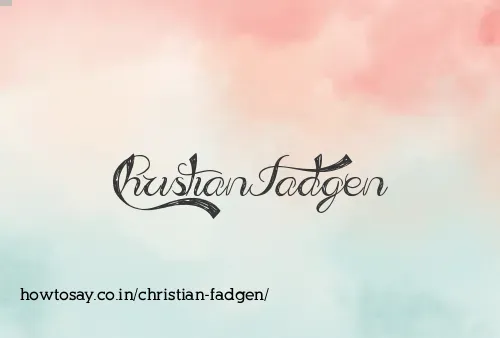 Christian Fadgen