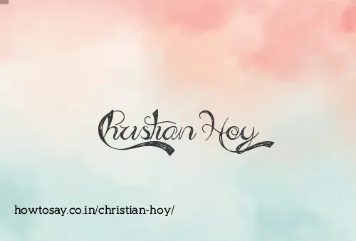 Christian Hoy