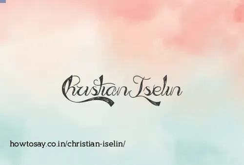 Christian Iselin