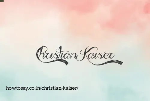Christian Kaiser