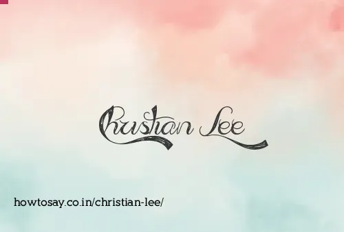 Christian Lee