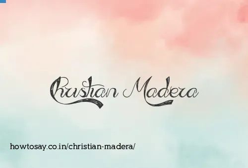 Christian Madera