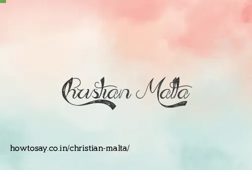 Christian Malta