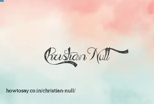 Christian Null