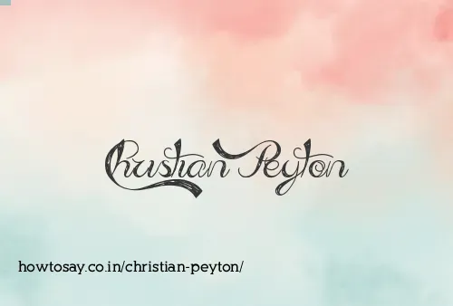 Christian Peyton