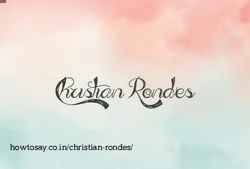 Christian Rondes