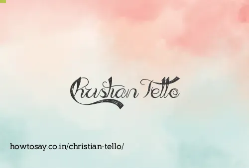 Christian Tello