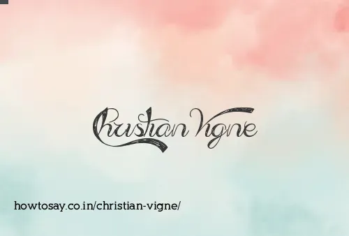 Christian Vigne