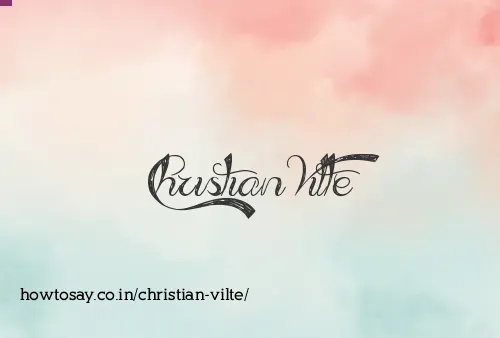 Christian Vilte