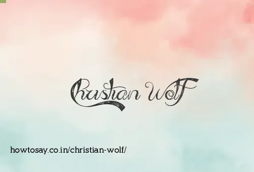 Christian Wolf