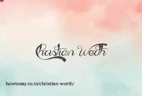 Christian Worth