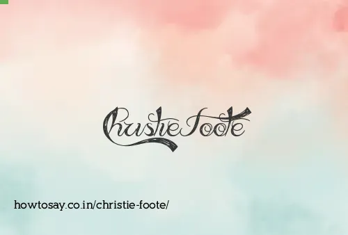 Christie Foote