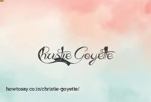 Christie Goyette