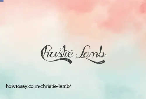Christie Lamb