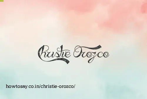 Christie Orozco