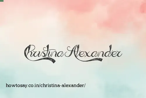 Christina Alexander