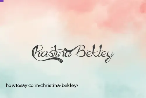 Christina Bekley