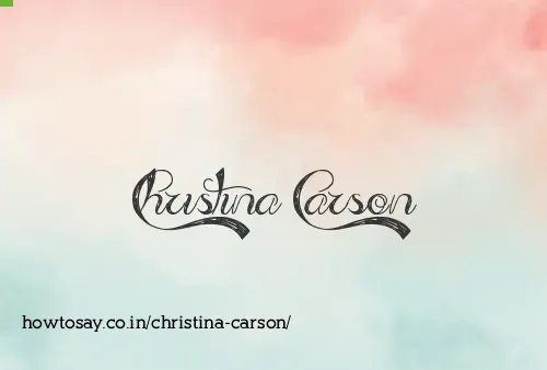 Christina Carson